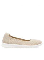 Clara Barson Baleriny Merle H20630-01 Beżowy. Brązowe baleriny damskie Clara Barson, bez wzorów, z materiału, bez obcasa. Za 79.99 zł.