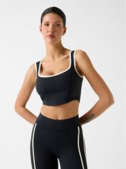 Guess Top 181230 Czarny Classic Fit. Czarne topy damskie Guess, s, z aplikacjami, z syntetyku, bez kołnierzyka. Za 234.99 zł.