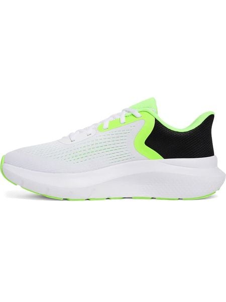 Under Armour Buty w kolorze biało-czarno-zielonym do biegania rozmiar: 45,5. Białe obuwie do biegania damskie Under Armour. Za 209.95 zł.