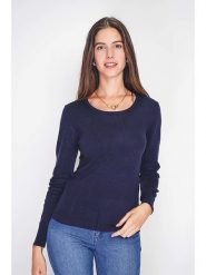 William de Faye Sweter w kolorze granatowym rozmiar: 34. Niebieskie swetry klasyczne damskie William De Faye, z kaszmiru, bez kołnierzyka. Za 130.99 zł.