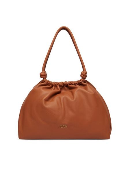 Tommy Hilfiger Torebka AW0AW18376 Brązowy. Brązowe torebki klasyczne damskie Tommy Hilfiger, bez wzorów, ze skóry, bez dodatków. Za 1,099.00 zł.