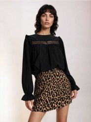 Spódnico-spodenki z wiskozą w panterkę - wielobarwny. Szorty damskie Sinsay, bez wzorów, z wiskozy. Za 39.99 zł.