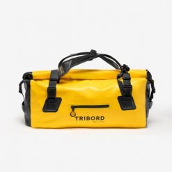 Torba podróżna żeglarska Decathlon Sailing 80 l szczelna. Czarne torebki klasyczne damskie Decathlon, bez wzorów, z materiału, duże, bez dodatków. Za 359.99 zł.