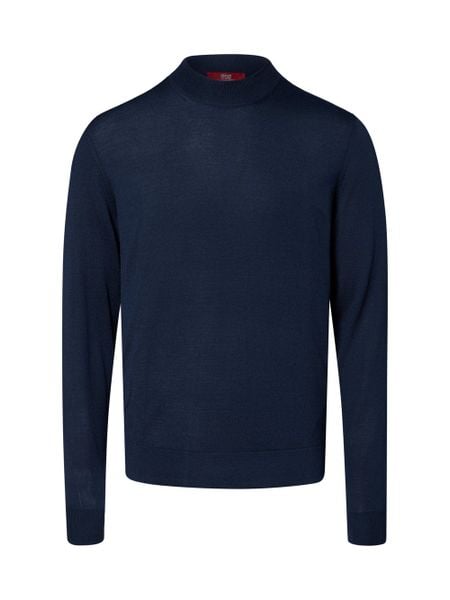 Finshley & Harding London sweter wełniany Mężczyźni Wełna niebieski, XL. Niebieskie swetry męskie Finshley & Harding London, m, bez wzorów, z wełny, bez kołnierzyka. Za 279.95 zł.