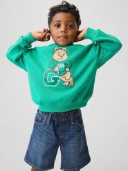 GAP Bluza w kolorze zielonym rozmiar: 110. Zielone bluzy i bluzki niemowlęce GAP, bez wzorów, z bawełny, bez ramiączek, bez kaptura. Za 65.95 zł.