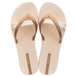 Japonki damskie Ipanema Kirei. Brązowe klapki damskie Ipanema, bez wzorów, z gumy, bez obcasa. Za 136.00 zł.