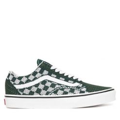 Tenisówki Vans. Zielone trampki i tenisówki męskie Vans, bez wzorów, bez zapięcia. Za 233.99 zł.