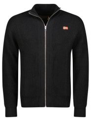 Geographical Norway Kardigan w kolorze czarnym rozmiar: XXL. Czarne kardigany męskie Geographical Norway, xxl, bez wzorów, ze splotem, bez kołnierzyka. Za 105.88 zł.