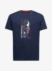 Koszulka bawełniana męska La Sportiva Solution T-Shirt. Niebieskie t-shirty męskie La Sportiva, m, bez wzorów, z bawełny, bez kołnierzyka. Za 178.19 zł.
