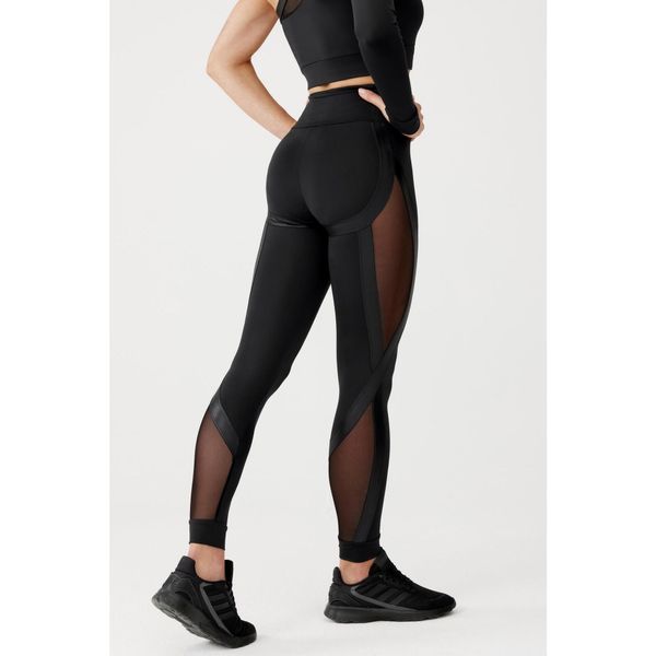 Legginsy fitness damskie Rough Radical Etna Mesh Long. Czarne legginsy damskie ROUGH RADICAL, s, bez wzorów, z meshu. Za 135.92 zł.
