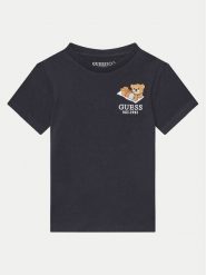 Guess T-Shirt N5GI08 K8HM4 Niebieski Regular Fit. Niebieskie koszulki dziewczęce Guess, z aplikacjami, z bawełny, bez ramiączek. Za 59.99 zł.