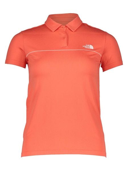 The North Face Koszulka polo w kolorze pomarańczowym rozmiar: S. Pomarańczowe bluzki damskie The North Face, s, bez wzorów, bez kołnierzyka, bez ramiączek. Za 139.95 zł.