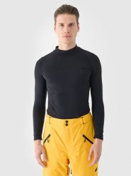 4F Bielizna termoaktywna bezszwowa (góra) męska - czarna L/XL. Czarna bielizna termoaktywna męska 4f, l, bez wzorów, z dzianiny. Za 149.99 zł.