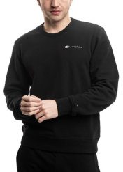 Bluza męska Champion Crewneck Sweatshirt. Czarne bluzy bez kaptura męskie CHAMPION, l, z bawełny. Za 189.00 zł.