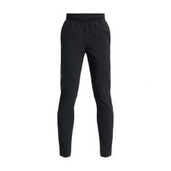 Spodnie treningowe Under Armour UA Unstop Taper Pant 1373752. Czarne spodnie materiałowe męskie Under Armour, bez wzorów, z dzianiny, sportowe. Za 229.39 zł.