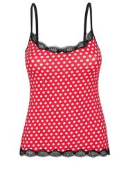 Pussy Deluxe Top "Dotties Classic" w kolorze czerwonym rozmiar: XL. Czerwone topy damskie Pussy Deluxe, xl, bez wzorów, z bawełny, bez kołnierzyka. Za 74.63 zł.