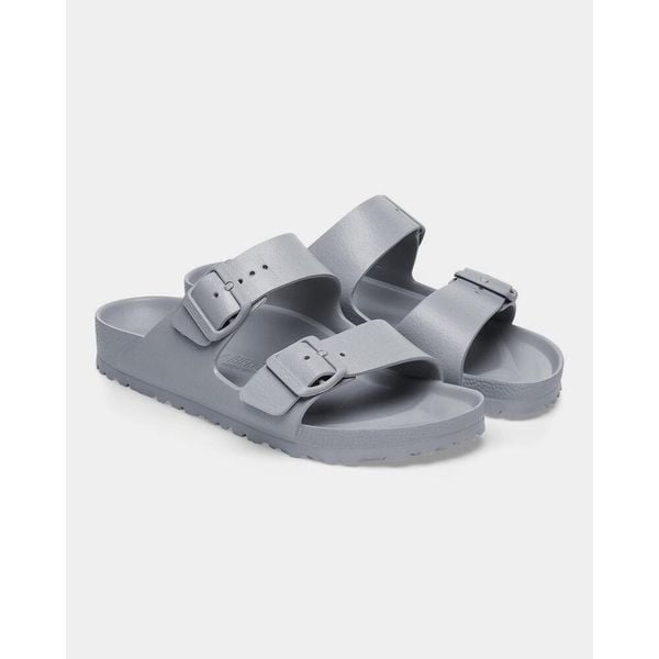 Klapki damskie Birkenstock Arizona Eva Stone Concalz S. Szare klapki damskie Birkenstock, bez wzorów, z materiału, bez obcasa. Za 329.00 zł.