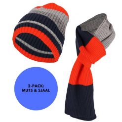 Czapka i szalik chłopięcy - Multi Orange - Moda - Jeden rozmiar. Brązowe szaliki dziecięce HEAT KEEPER, z wiskozy, bez ramiączek. Za 185.79 zł.