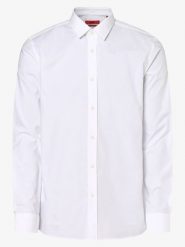 HUGO Koszula Mężczyźni Super Slim Fit Bawełna biały, 40. Białe koszule męskie Hugo, m, bez wzorów, z bawełny, bez kołnierzyka, bez ramiączek. Za 379.95 zł.