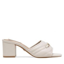 Klapki Nine West. Białe klapki damskie Nine West, bez wzorów, bez obcasa. Za 229.99 zł.