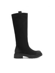 Jenny Fairy Kozaki Marcelle WS6102-09 Czarny. Czarne kozaki damskie Jenny Fairy, z syntetyku, bez obcasa, na płaskiej podeszwie. Za 139.99 zł.