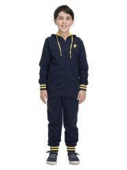 Bluza z bawełna z kaptur na co dzień na siłownię. Niebieskie bluzy z kapturem męskie LEONE 1947 APPAREL, z bawełny. Za 126.26 zł.