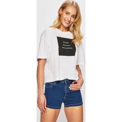 Tally Weijl - Top. Białe topy damskie TALLY WEIJL, m, bez wzorów, z bawełny, bez kołnierzyka. W wyprzedaży za 27.90 zł.