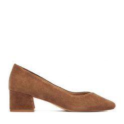 Półbuty Lasocki. Brązowe półbuty damskie Lasocki, bez wzorów, bez obcasa, na obcasie. Za 229.99 zł.