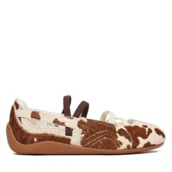 Baleriny Puma. Brązowe baleriny damskie Puma, bez wzorów, bez obcasa. Za 479.99 zł.