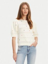 United Colors Of Benetton Sweter 10C1E10DO Beżowy Regular Fit. Brązowe swetry klasyczne damskie United Colors Of Benetton, l, z bawełny, bez kołnierzyka. Za 169.99 zł.