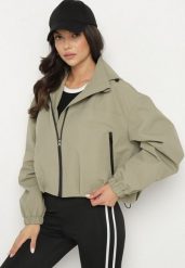 Zielona Kurtka Wiatrówka o Kroju Oversize Natilessa. Zielone kurtki damskie Born2be, na wiosnę, l, bez wzorów, z jeansu. Za 179.99 zł.