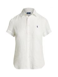 Polo Ralph Lauren Koszula 211973366505 Biały Regular Fit. Białe koszule damskie Polo Ralph Lauren, xs, bez wzorów, ze lnu, bez kołnierzyka, bez ramiączek. Za 729.99 zł.