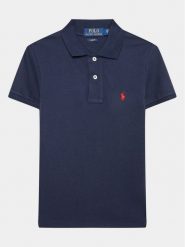 Polo Ralph Lauren Polo 323547926 Granatowy Slim Fit. Niebieskie t-shirty chłopięce Polo Ralph Lauren, bez wzorów, z bawełny, bez ramiączek. Za 229.99 zł.