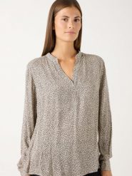 More & More koszulka w stylu bluzki Kobiety wiskoza beżowy, 44. Brązowe t-shirty damskie MORE & MORE, bez wzorów, z wiskozy, bez kołnierzyka. Za 279.95 zł.