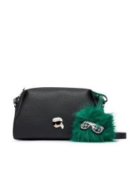 KARL LAGERFELD Torebka B4W30083 Czarny. Czarne listonoszki damskie Karl Lagerfeld, bez wzorów, ze skóry, bez dodatków. Za 649.99 zł.