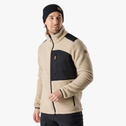 Bluza Polarowa Rozpinana Wędrówki Mężczyzna Nordkap Regularny Krój. Białe bluzy z kapturem męskie SWEDEMOUNT, m, z materiału. Za 399.99 zł.