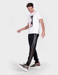 Les Hommes Spodnie Jogging | UHJ102750U | Jogging | Mężczyzna | Czarny, Khaki. Brązowe spodnie materiałowe męskie Les Hommes, bez wzorów, z bawełny. W wyprzedaży za 499.00 zł.