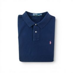 Second life - Polo Ralph Lauren koszulka męska z krótkim rękawem - Jak nowy. Niebieskie koszulki polo męskie Ralph Lauren, l, bez wzorów, z materiału, bez ramiączek. Za 127.76 zł.