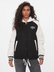 Tommy Jeans Kurtka bomber Cord Mix Letterman DW0DW16592 Czarny Regular Fit. Czarne kurtki damskie Tommy Jeans, m, bez wzorów, z jeansu, bez kaptura. Za 1,199.00 zł.