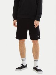 Tom Tailor Denim Szorty sportowe 1040931 Czarny Relaxed Fit. Czarne szorty męskie Tom Tailor Denim, m, z bawełny. Za 179.99 zł.