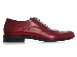 Bordowe lakierowane obuwie męskie - Austerity T177. Czerwone buty wizytowe męskie Modini Moda Męska, z lakierowanej skóry, bez zapięcia. W wyprzedaży za 333.00 zł.