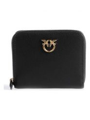 Pinko Skórzany portfel w kolorze czarnym - 13 x 10 x 2 cm rozmiar: onesize. Czarne portfele damskie Pinko, bez wzorów, z materiału. Za 523.38 zł.