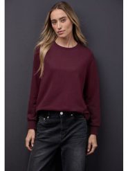 Street One Sweter w kolorze bordowym rozmiar: 38. Czerwone swetry klasyczne damskie Street One, z bawełny, bez kołnierzyka. Za 130.81 zł.