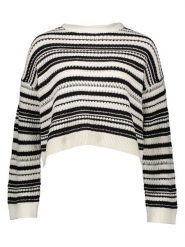 Noisy may Sweter w kolorze czarno-białym rozmiar: XS. Białe swetry klasyczne damskie Noisy may, xs, z bawełny, bez kołnierzyka. Za 74.46 zł.