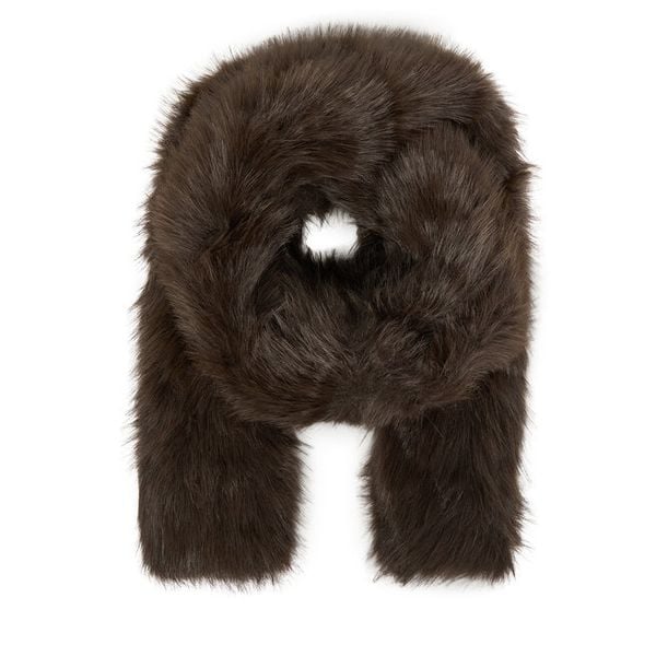 Szalik Guess. Brązowe szaliki i kominy damskie Guess, z aplikacjami. Za 319.99 zł.
