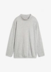 Bluza z rękawami nietoperzowymi, z mieszanki bawełny organicznej. Zielone bluzy bez kaptura damskie bonprix, z bawełny. Za 129.99 zł.