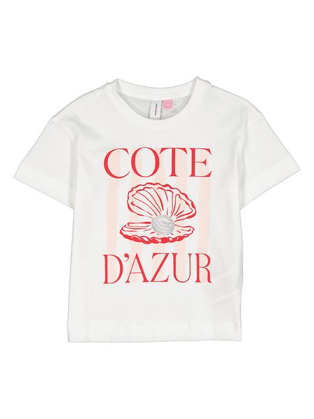 Vero Moda Girl Koszulka "Gina" w kolorze kremowym rozmiar: 146/152. Brązowe koszulki dziewczęce Vero Moda Girl, bez wzorów, z bawełny, bez ramiączek. Za 55.95 zł.