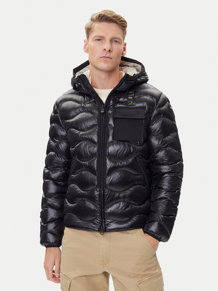 Blauer Kurtka przejściowa 25WBLUC02080 Czarny Regular Fit. Czarne kurtki męskie Blauer, m, bez wzorów, z syntetyku, bez kaptura. Za 949.99 zł.