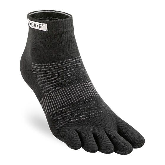 Skarpetki Injinji Lightweight Mini-Crew. Niebieskie skarpetki damskie Injinji, bez wzorów, ze skóry. Za 132.00 zł.