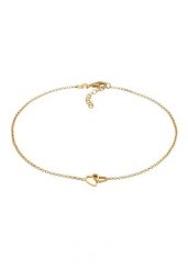 Elli Anklet Damska kostka pożarła miłość serca w srebra próby 925 Bransoletki na nogę 1 ct Damski. Szare bransoletki damskie Elli, srebrne. Za 211.64 zł.